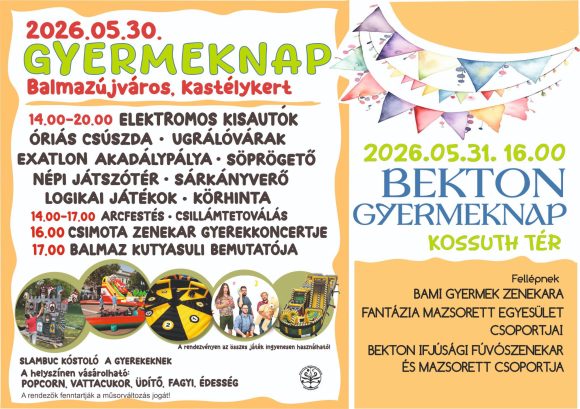 Gyereknapi programok Balmazújvárosban