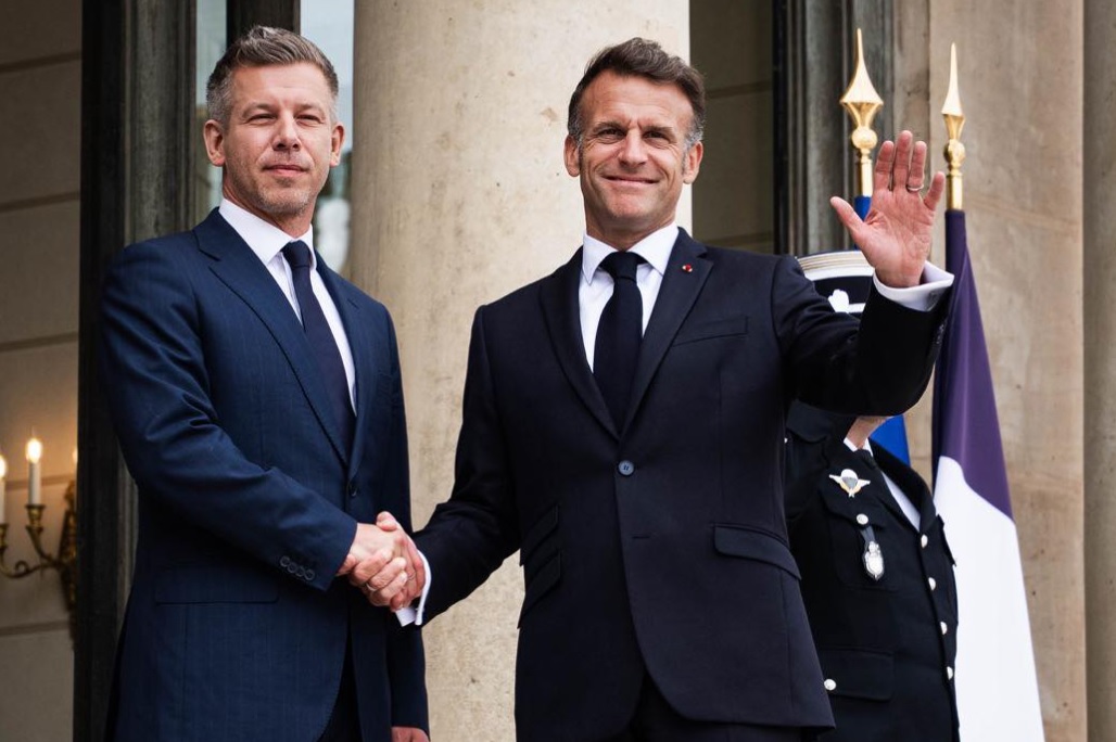 Emmanuel Macron francia elnök fogadta Magyar Péter miniszterelnököt