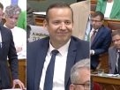 Magyar Péter kifigurázta Toroczkait és Gulyást a parlamentben