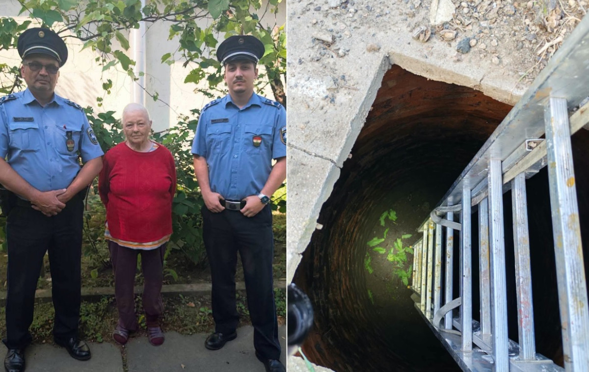 Aknából mentettek ki egy idős nőt Polgáron