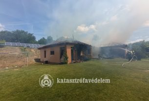 Kigyulladt egy családi ház Hosszúpályiban