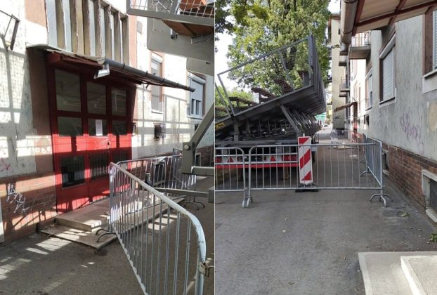A virágkarnevál lelátói – gondolt valaki a lakókra is