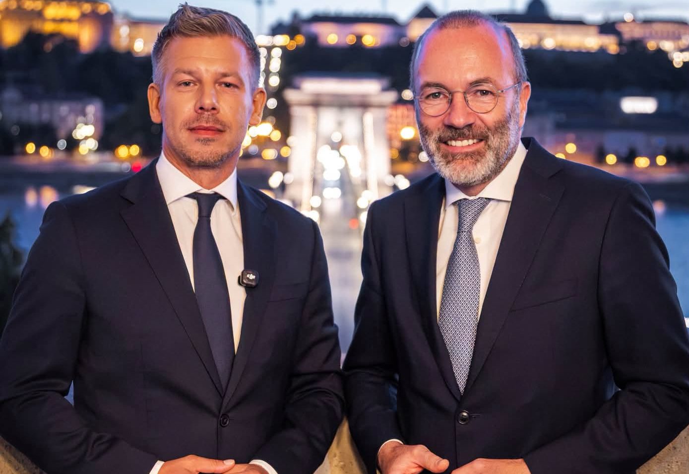 Manfred Weber és Magyar Péter