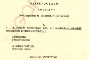 őszödi beszéd jegyzőkönyv