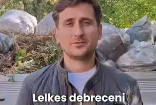 Nagy Gergely Sándor szemétszedésen