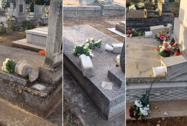 Rongálás a Hajdúhadházi Temetőben
