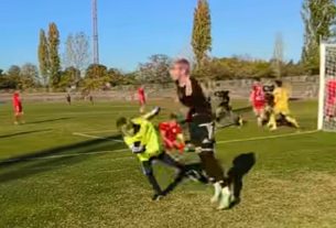 Kocsis Dominik és a fellökött labdaszedő